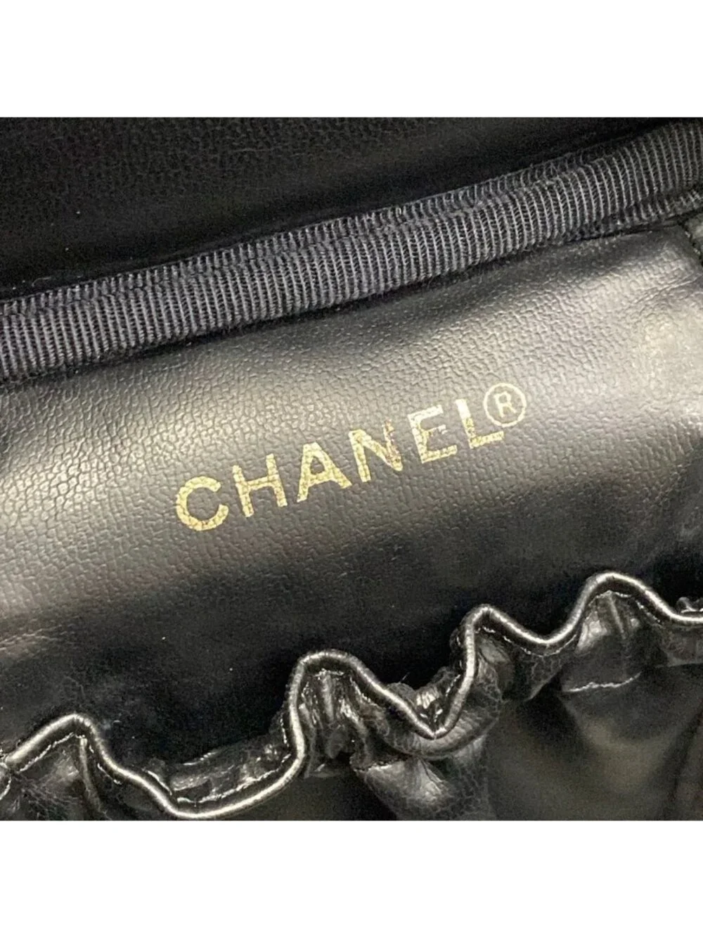 Chanel Vanity Bag Black Gold